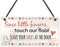 RED OCEAN Since Little Fingers Touch Our Floor Shabby Chic Plaque Home Decor Door Shoes OFF Sign