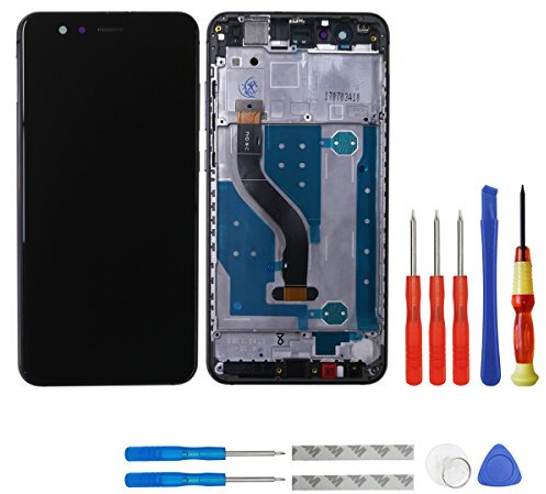 swark LCD Display Compatible with Huawei P10 Lite was-LX1, was-LX2, was-LX3, WAS-LX1A, WAS-LX2J, WAS-L03T, WAS-AL00, WAS-TL10 (Schwarz with Rahmen) LCD Display Touchscreen + Tools