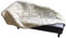 Wolldecke Tokio Tagesdecke Überwurf Couchdecke Sofadecke Decke 100% Merinowolle grau/wollweiß (220x200cm)