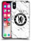 Head Case Designs Officially Licensed Chelsea Football Club White Marble Crest Soft Gel Case Compatible With Apple iPhone X/iPhone XS
