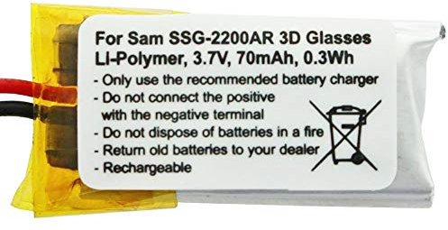 Battery for Samsung BN81-04794A, SSG-2200AR 3D Glasses Battery SP381223AB