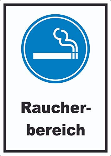 Raucherbereich Aufkleber A4 (210x297mm)