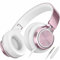 Ailihen C8 Headphones with Microphone and Volume Control Folding Lightweight Headset for Cellphones Tablets Smartphones Laptop Computer PC Mp3/4 (Rose Gold)