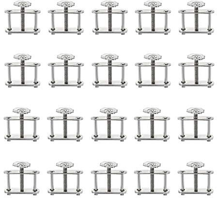 sourcing map Flow Control Tubing Clamps Adjustable Swivel Screw Compressor Hose Clamp for Lab 20Pcs