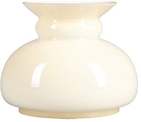 Petroleumglas Lampenglas Ø 100mm Ersatzglas Vestaschirm Glasschirm Opalglas Leuchtenglas für Petroleumlampe Beige