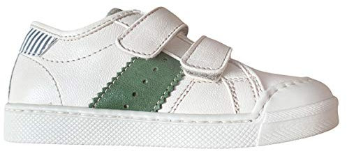 Ocra Sneaker Halbschuh Kinder Klett pflanz. geg. 193 Weiß Grün, Schuhgröße:EUR 32