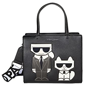 KARL LAGERFELD Maybelle Satchel Umhängetasche, Schwarz