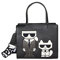 KARL LAGERFELD Maybelle Satchel Umhängetasche, Schwarz