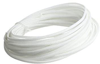 Gaine de gestion des câbles tissée blanche de 5 m, gaine fendue réglable pour TV, ordinateur, home cinéma, voiture et plus encore – Diamètre 16 mm