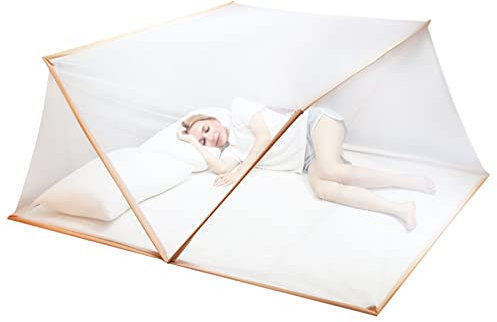 Balakaka Faltbares moskitonetz doppelbett, Tragbares Reise-moskitonetz, Einfache Installation, FeinmaschigMobiler Insektenschutz Moskitonetz,Navy blau (160 * 190 * 80cm)