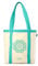 KnitPro K36661 KP36661 Tasche, Stoff, Creme/Blaugrün, 36x30x12cm