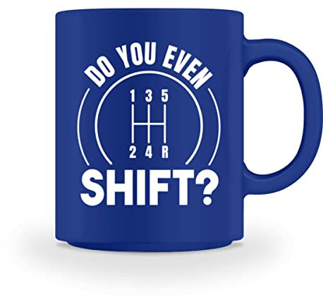 Auto Tasse Beidseitig Bedruckt - Tuning Kaffeetasse Kaffeebecher - Tuner Deko (Blau)