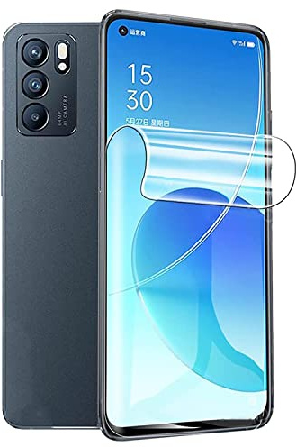 [2 Piezas] Protector Pantalla para Find X3 Lite/OPPO Reno 5 5G (6.43) | Películas de Hidrogel, [No es de cristal], Protector de Pantalla de TPU Suave, HD, Fácil Instalación