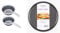 Addis 518406 Pop & Store 2 Pack Collapsible Food Colander with Handle, Set Includes 16.5cm & 24cm, White and Grey, Plastic & Prochef Non-Stick Carbon Steel Pizza Tray, Black
