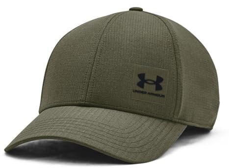 Under Armour Iso-Chill ArmourVent Herren-Kappe mit dehnbarer Passform, (390) Marine Od Grün/Schwarz, M/L