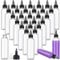 50 Pack Clear Dispensing Bottles 4 oz (120ml) Plastic Squeeze Dropper With Twist Lid for Oils, Crafts, Kitchen, Home