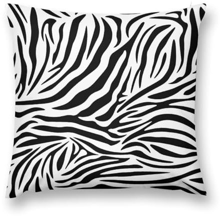 CZZYH Kissenbezug 40cm x 40cm, Verdeckter Reißverschluss, Weiß Schwarz Einfacher Zebra Kissenbezug für Wohnzimmer Schlafzimmer Sofa