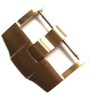 LoRier Dauerhafte Edelstahl-Uhr-Armbandschnalle for AP 24mm silberne schwarze rosafarbene gold gebürstete metall armbands richtung verschluss zubehör Uhrenschnalle (Color : Rose gold)