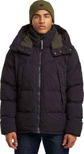 G-Star Herren G- Whistler Padded Hooded Jacke 2.0, Schwarz (dk black D25345-D518-6484), M