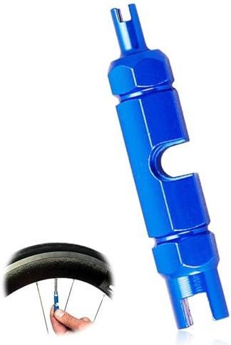 Valve Core Disassembly Tool, Bicycle Valve Core Extractor Disassembly Tool, Valve Core Disassembly Wrench, Suitable for Mountain Bikes and Bicycles (Blue)