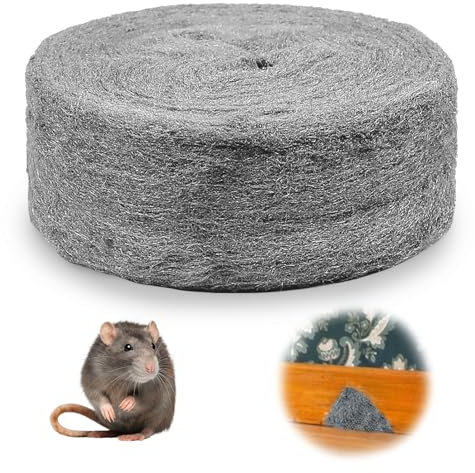 VBNZBK Laine d'Acier 10M, Laine d'Acier 0000 Laine de Fil d'Acier Anti-Souris Laine d'Acier Nettoyage Wire Wool Laine d'Acier Extra Fine pour Nettoyage Polissage Entretien et Finition du Bois