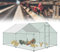 NAIZY Hühnerstall Hühner Freilaufgehege XXL 3x4x2m mit PE Sonnenschutzdach und Schloss Chicken Run Hühnergehege Hühnerauslauf für Voliere Hühner Kleintiere Ente Kaninchen