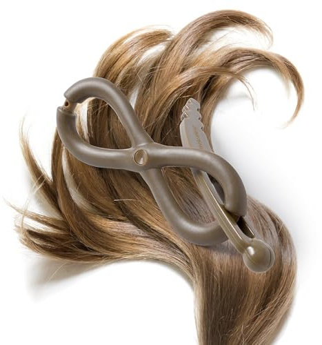 Flexi Sport - Flexible Premium-Haarclips I 100% wasserfeste Haarklammer mit starkem Halt I Schonender Haargummi Damen I langlebiger Haarhalter für jeden Haartypen I Espresso