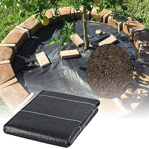 YLSZHYR Garten-Anti-Unkraut-Stoff, Unkrautbekämpfungstuch, Gemüsefeld, Schwarzes Unkrautbekämpfungstuch, Landschaftsstoff, Bodendecker, Outdoor-Rasen, Landschaftsstoff, Gartenmatte(Schwarz)