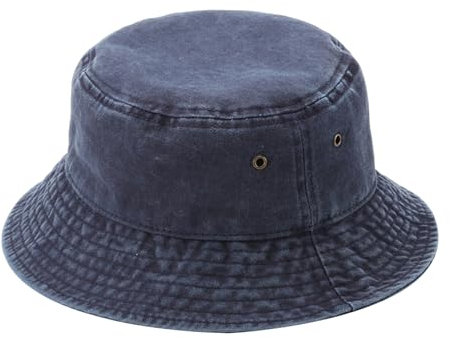 ZBHDEYG 1 chapeau vintage en denim, chapeau de paille pour femme, chapeau d'été pour homme et femme, grand chapeau de seau pour femme, chapeau seau de protection solaire, bleu marine, taille unique