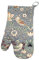 Le Chateau William Morris Strawberry Thief Blue Single Oven Mitt Glove Gauntlet - Kitchen Linens Flowers, Birds & Berries Patterned Gifts