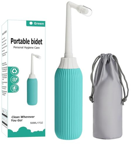Dazzluxe Handheld Bidet, Portable Personal Bidet Sprayer with Dust Cap, Postpartum Care Spray Bottle for Women Personal Perineal Hygiene Cleaning,Green,650ML