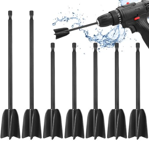 mizikuu 7 Pezzi Miscelatore Epossidico Per Resina, Agitatori Di Vernice Riutilizzabili Asta Di Miscelazione Epossidica Accessori Per Trapano Frullatore Per Resina Epossidica Pittura Ceramica Smalto