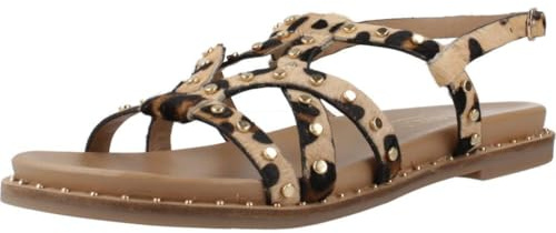 Carmela Damen 162392 Flache Sandalen, Leopard, 39 EU