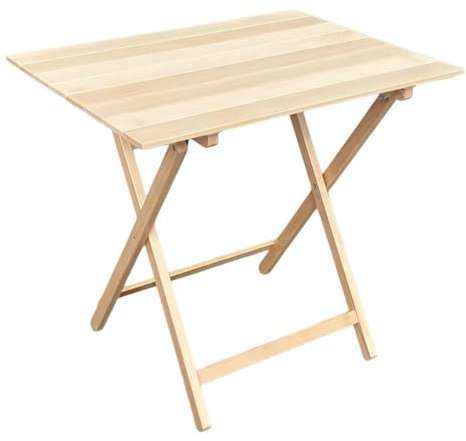 PALUPLUS Tavolo Pieghevole da Giardino in Legno di Faggio, Misura 80x60x72 cm, Tavolino Richiudibile dal colore Naturale, Tavolo da Picnic, Campeggio, Terrazzo -269C