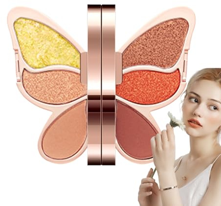 Palette di ombretti - 6 colori a di ombretto unici, trucco impermeabile opaco e occhi specchiati, cosmetici per occhi colorati altamente pigmentati per donne e ragazze, look su