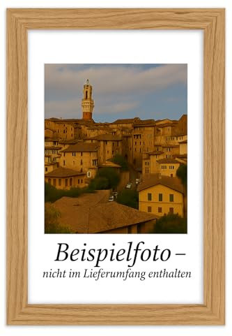 Abio Bilderrahmen Fotorahmen Frame Posterrahmen für Fotos Bilder Poster Rustikal Vintage Retro (Holz MDF, Eiche, 50x70 cm)