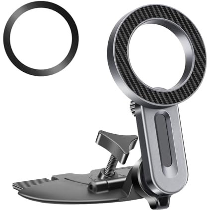 EEEKit Magnetic CD Slot Phone Mount, 20 Strong Magnets CD Player Car Phone Holder for Magsafe Cases and All Smartphones