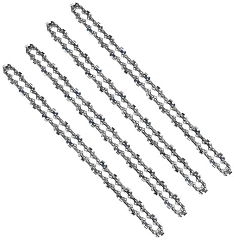 4 Pack Chainsaw Chain for 14 Inch Bar,35 cm 3/8 Inch 1.1mm (0.043 Inch) 52TG Chainsaw Guide Bar, Replacement Chain Saw Chains,Full Chisel Chains fits DUC353、DUC355、UC3541A、UC3510A 、AKE35S、AKE35-19s