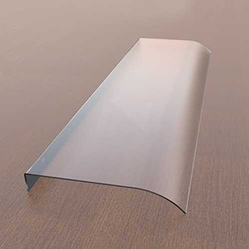 YQWUIJS Frosted Door Canopy Awning,Outdoor Canopy Metal Window Awning,Polycarbonate Door Awning Thickness 3.5mm,Uv Rain Snow Protection Rain Shelter Cover for Windows/Garage/Balcony (40x90cm/16 x35)