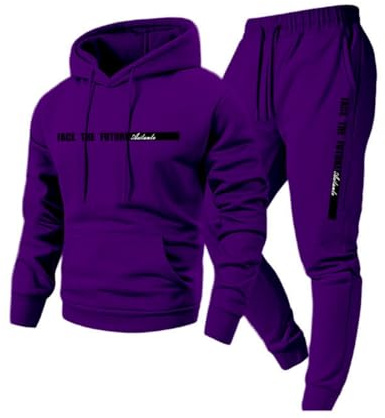 Generisch Herren Winter Warm Jogginganzug mit Fleece Gefütterte - Männer Hausanzug Sportanzug Kombiteil Sweatjacke Traininghose Set für Outdoor-Angeln Wandern Camping