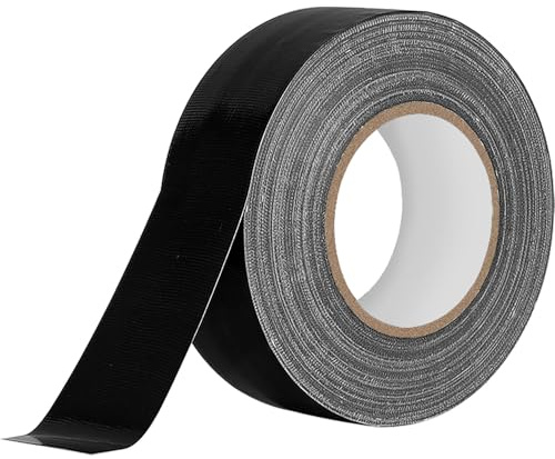 Humyu Panzertape Wasserfest Schwarz, Gewebeklebeband 25mm x 20m Panzerband Extra Stark Wasserfest Universelles Gewebeband Witterungsbeständig für Innen & Außen Gewebeverstärktes Reparaturband