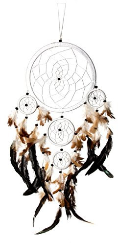Dreamcatcher Traumfänger Dream Catcher Traum Gute Träume Kinder Deko Dreamcatchers Ca 70cm x 21cm Weiß