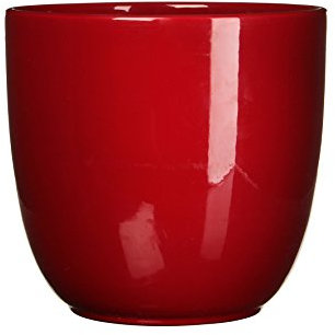 Mica decorations Übertopf Keramik für Indoor, dunkel rot, 25 x 25 x 23 cm