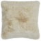 -LUXOR- living Kissen Coste Kunstfell Dekokissen in Schaffelloptik - Flauschiges Kuschelkissen Sofakissen für Deko Wohnzimmer 40 x 40 cm beige 1 Stück