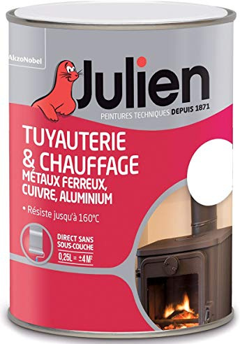 Peinture tuyauterie Chauffage BRILLANT 250ml Aluminium