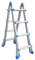 Scala pieghevole telescopica 4 x 4 scala multiuso in alluminio