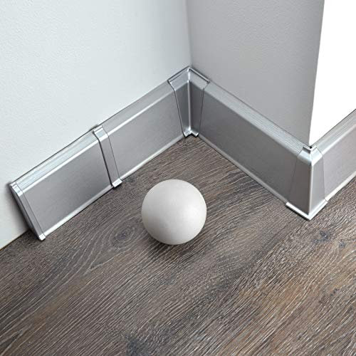 [DQ-PP] 20 Meter Sockelleisten 70mm PVC Aluminium Laminatleisten Fussleisten aus Kunststoff PVC Laminat Dekore Fußleisten