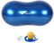 Fortitude Sports Erdnussball 45 cm x 90 cm - Erdnuss-Gymnastikball für Yoga, Fitness und Physiotherapie, Erdnuss-Balanceball Anti-Burst - blau