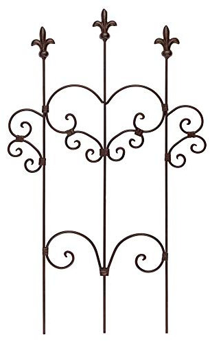 Manufaktur Lichtbogen Rankhilfe Lilie 72 x 42,5 cm Rankgitter aus Metall im Landhausstil