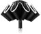 MinYuocom Paraguas plegable Protección UPF 50+ y contra el 99% de los rayos UV A prueba de viento Paraguas automático para mujer y hombre portátil invertido banda reflectante de seguridad negro Pro